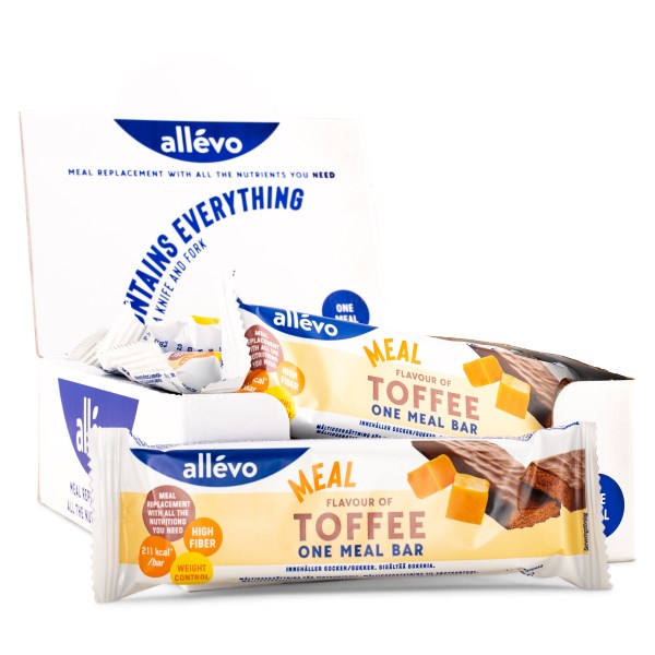 Allevo One Meal Bar, Toffee, 20-pak