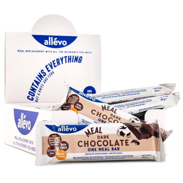 Allevo One Meal Bar, Dark chocolate, 20-pak