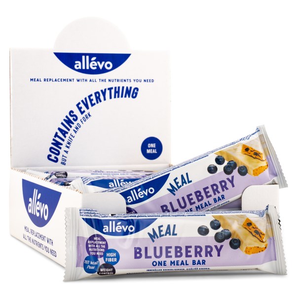 Allevo One Meal Bar, Blueberry, 20-pak