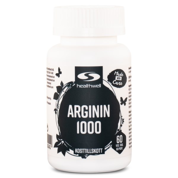 Healthwell Arginin 1000, 60 tabletter