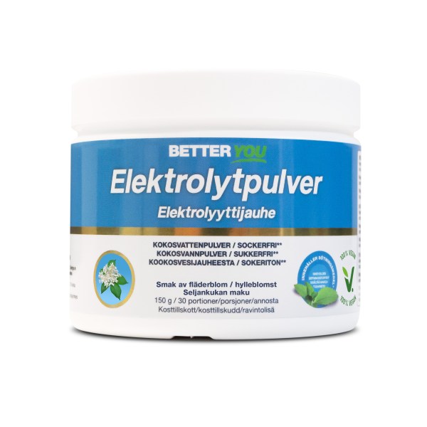 Better You Elektrolytpulver, Hyldeblomst, 150 g billede