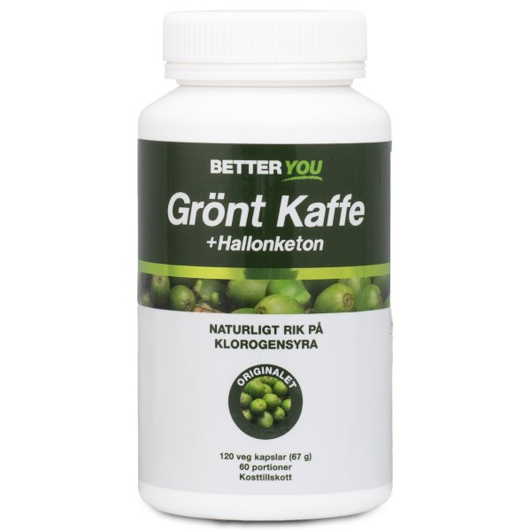 Better You Grøn Kaffe + Hindbærketon, 120 kapsler billede