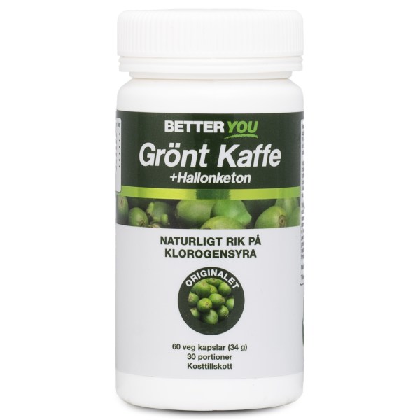 Better You Grøn Kaffe + Hindbærketon, 60 kapsler billede
