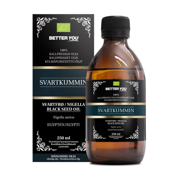 Better You Koldpresset Sortkommenolie ØKO, 250 ml