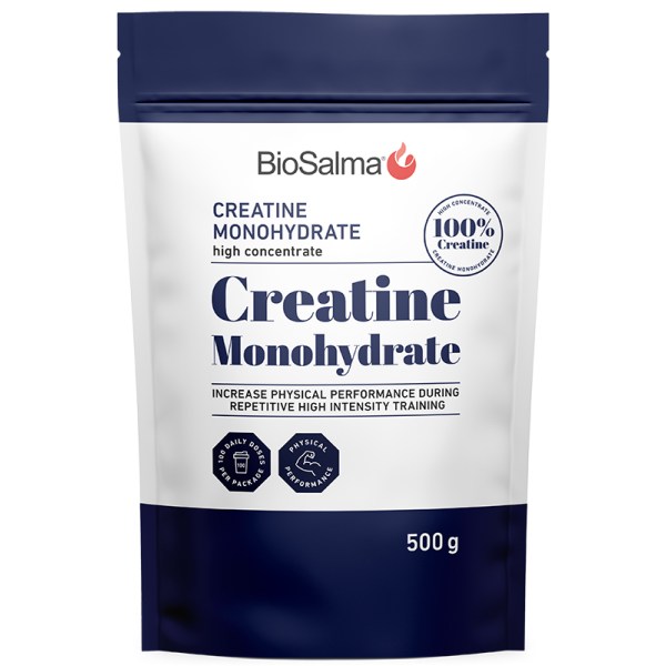 BioSalma Creatine Monohydrate 100%, Naturel, 500 g