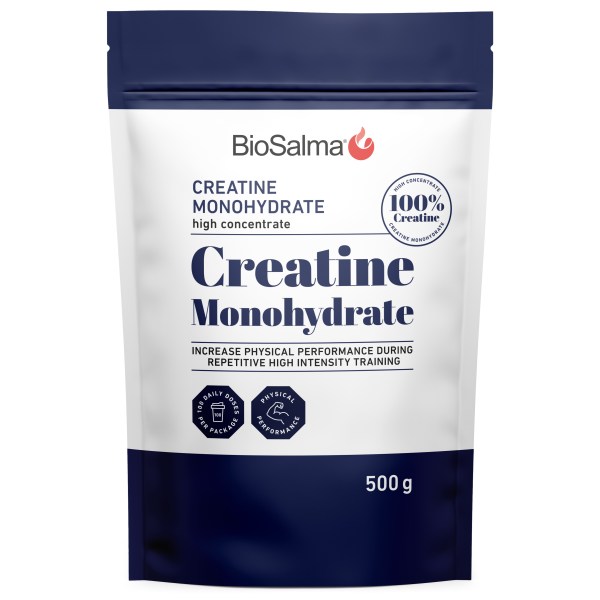 BioSalma Creatine Monohydrate 100%, Naturel, 500 g
