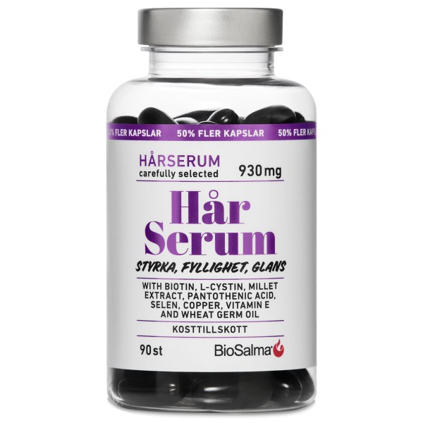 BioSalma HårSerum med Biotin L-cystin Pantotensyre, 90 kapsler billede