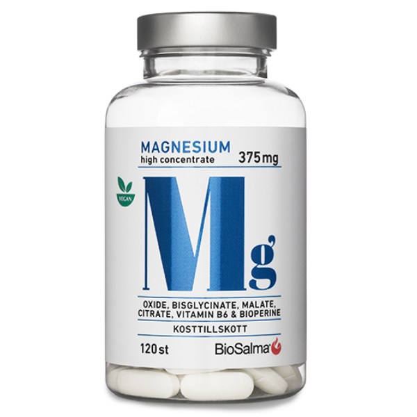 BioSalma Magnesium 375 mg, 120 tabletter billede