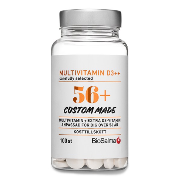 BioSalma Multivitamin 56+ D3++, 100 tabletter billede