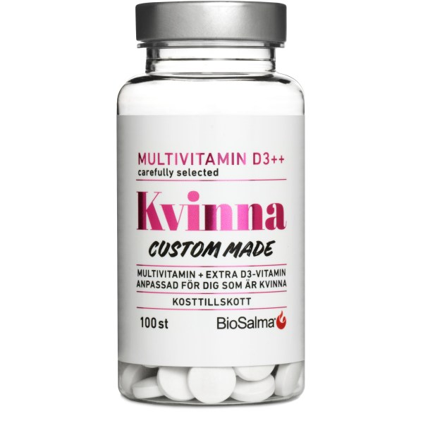 BioSalma Multivitamin Kvinde D3-vitamin++, 100 tabletter billede