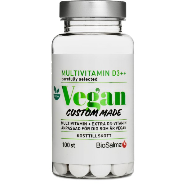 BioSalma Multivitamin Vegan D3-vitamin ++, 100 tabletter billede