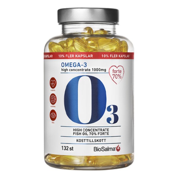BioSalma Omega-3 Forte 70% 1000mg , 132 kapsler billede