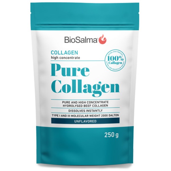 BioSalma Pure Collagen 100%, Unflavored, 250 g billede