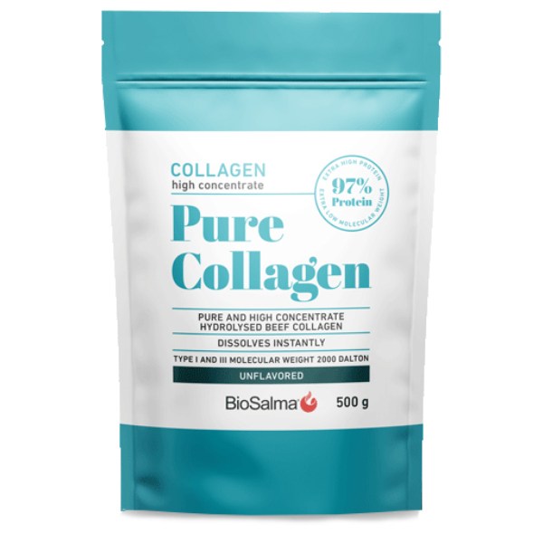 BioSalma Pure Collagen 100%, Unflavored, 500 g billede