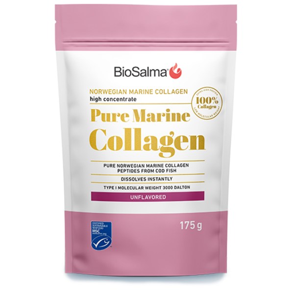 BioSalma Pure Marine Collagen, Unflavored, 175 g billede