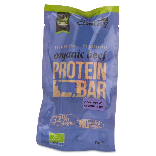Cherky Foods Meat Bar Beef Eco, Beetroot & Cranberry, 35 g billede