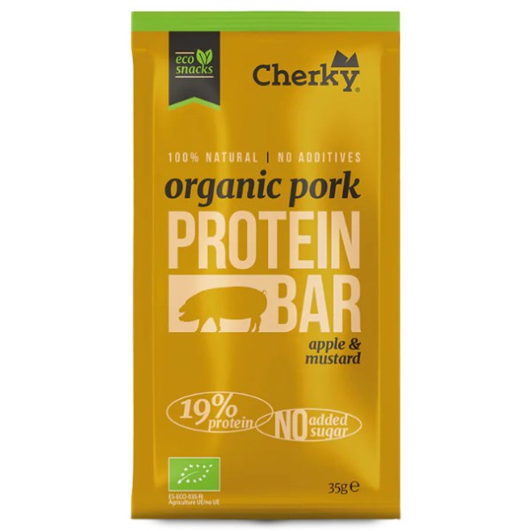 Cherky Foods Meat Bar Pork Eco, Apple & Mustard, 35 g billede