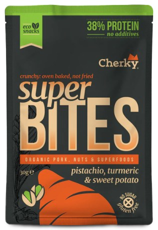 -localization-error-products-images-main-thumbnail- Cherky Foods Super Bites Eco, Pork, Pistachio, Tumeric & Sweet Potato, 30 g