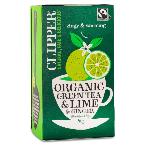 Clipper Tea Green Tea Lime & Ginger EKO, 20 poser
