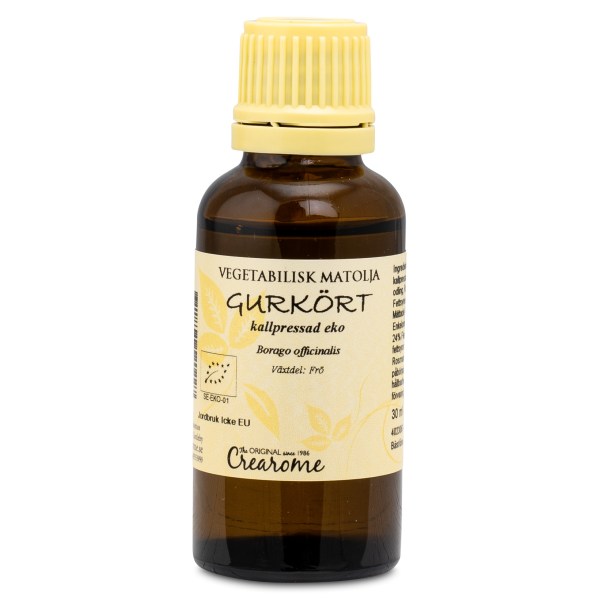 Crearome Koldpresset Agurkurtolie ØKO, 30 ml billede