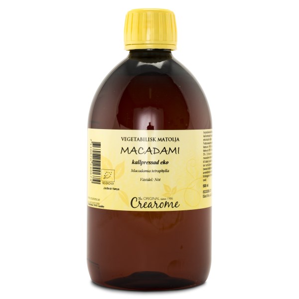 Crearome Koldpresset Macadamiaolie ØKO, 500 ml