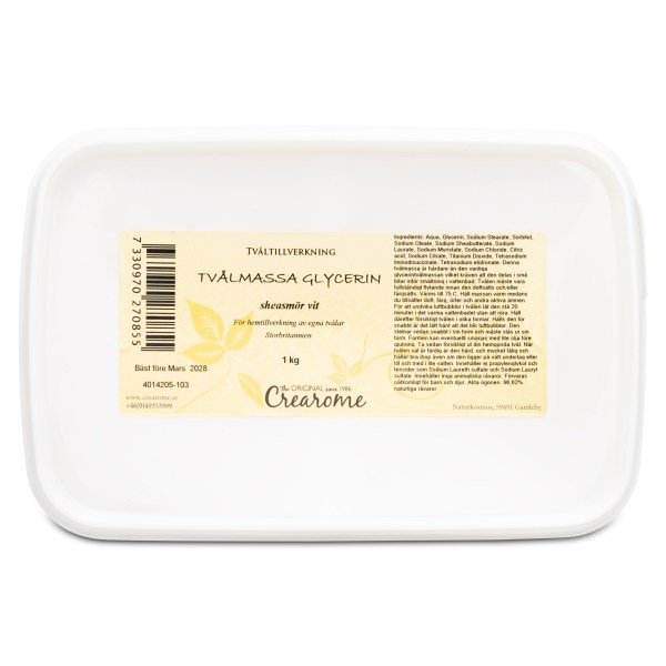 Crearome Sæbemasse Sheasmør Cremehvid, 1 kg