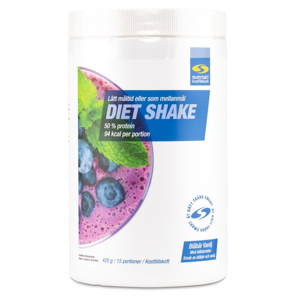 Diet Shake, Blåbær & vanille, 420 g