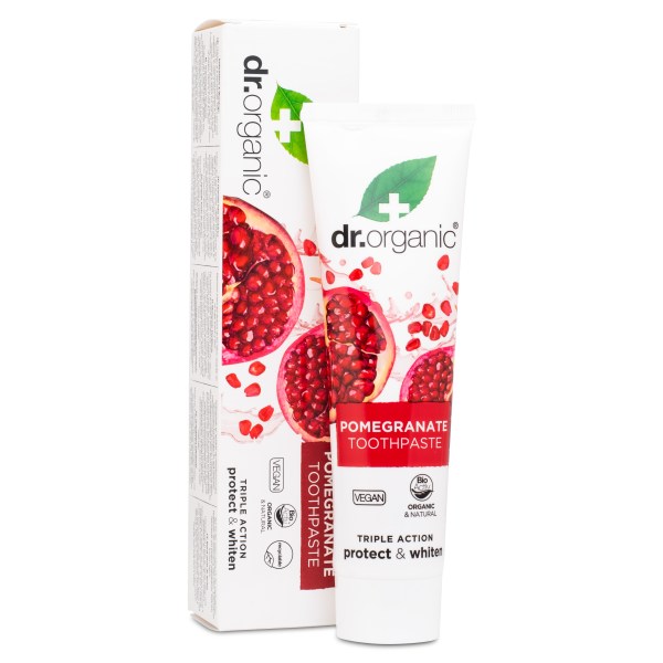 Dr Organic Pomegranate Tandpasta, 100 ml billede