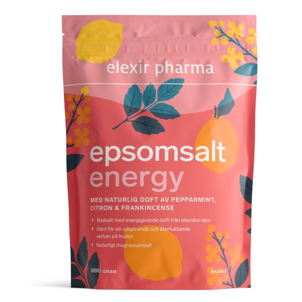 Elexir Pharma Epsomsalt med duft, 1000 g, Energy