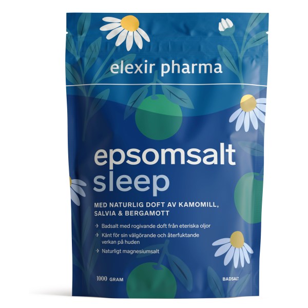 Elexir Pharma Epsomsalt med duft, 1000 g, Sleep