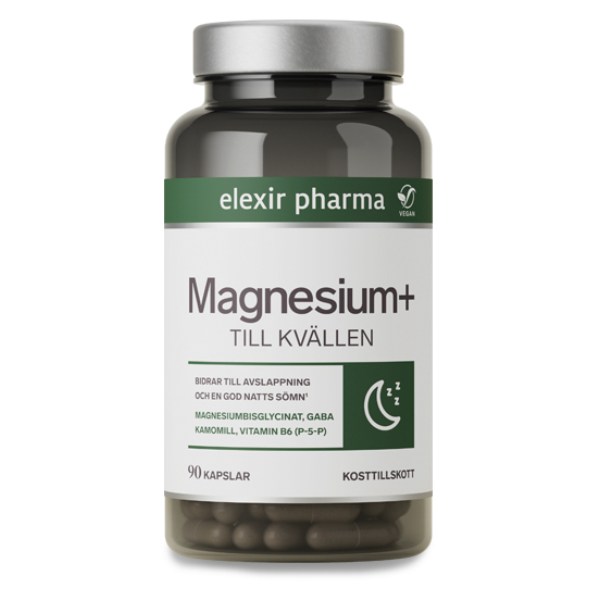 Elexir Pharma Magnesium+ Til aftenen, 90 kapsler