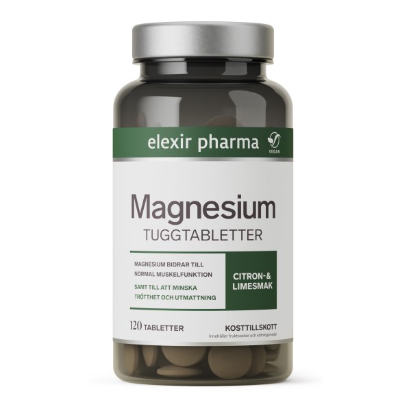 Elexir Pharma Magnesium Tyggetablet, 120 tyggetabletter billede