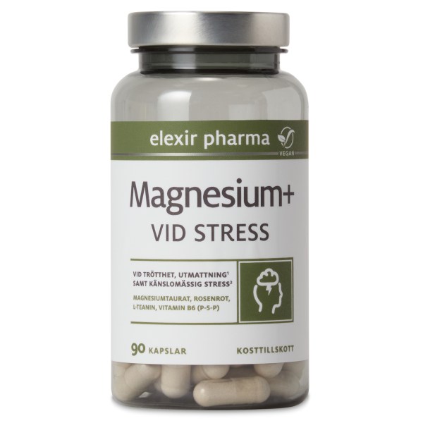 Elexir Pharma Magnesium+ Ved stress, 90 kapsler