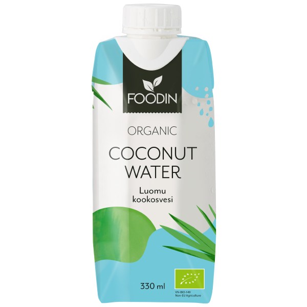 Foodin Coconut Water Organic, Naturel, 330 ml