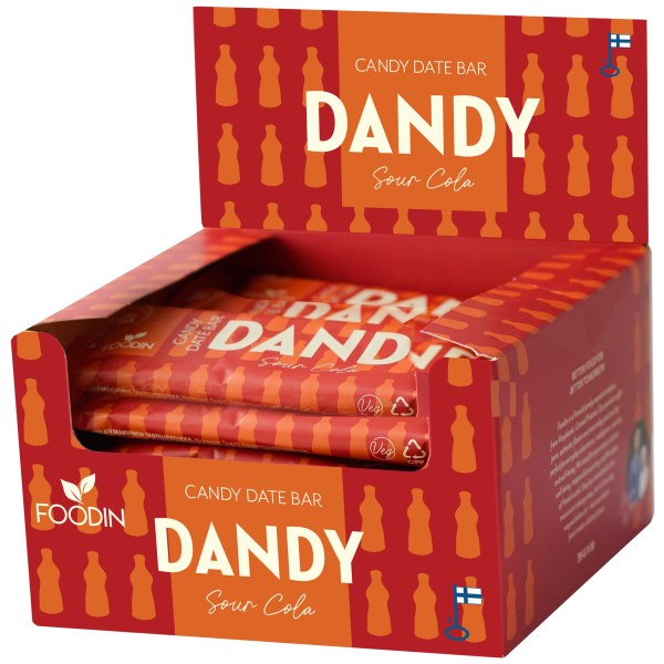 Foodin Dandy Candy Date Bar, Sour Cola, 18-pak