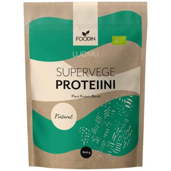 Foodin Supervege Vegan Protein Blend Organic, Naturel, 600 g
