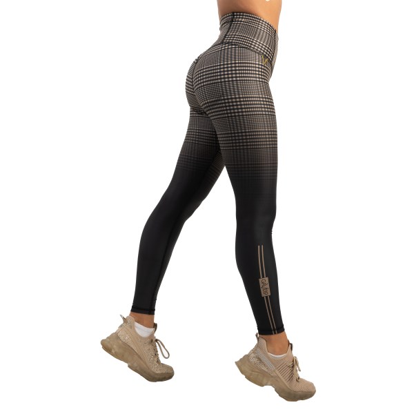 Gavelo GLNCHCK 5 Compression Tights, , Black/Brown billede