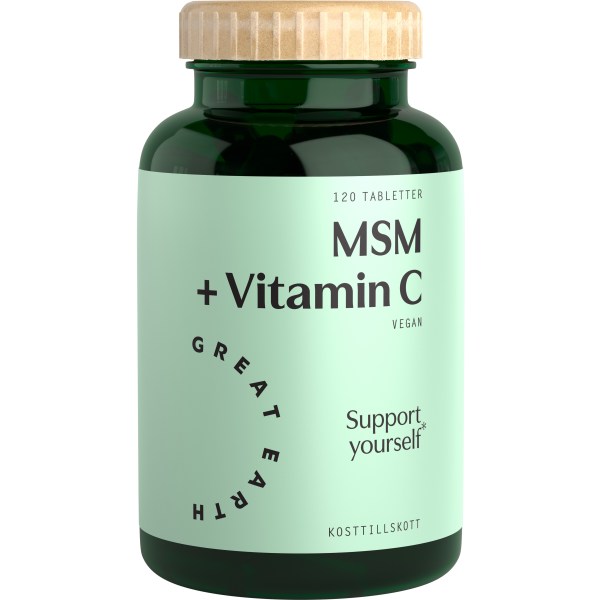 Great Earth MSM + Vitamin C, 120 tabletter billede