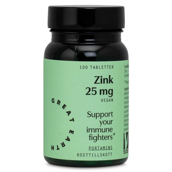 Great Earth Zink 25 mg, 100 tabl