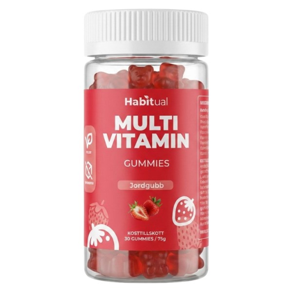 Habitual Kids Multivitamin, Jordbær, 30 Gummies billede