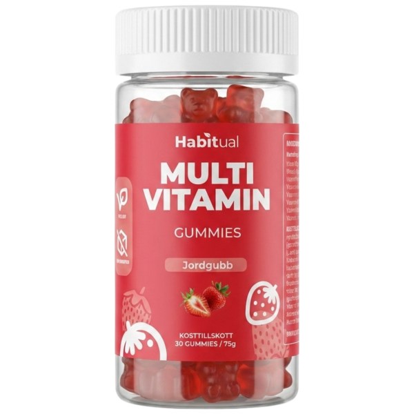 Habitual Kids Multivitamin, Jordbær, 30 Gummies billede