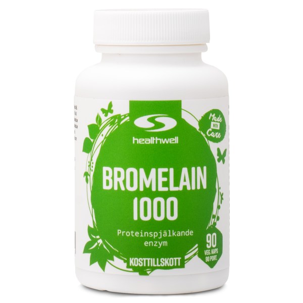 Bromelain 1000, 90 kapsler