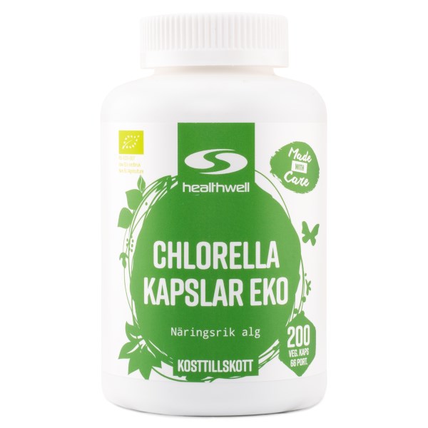Healthwell Chlorella Kapsler ØKO, 200 kapsler