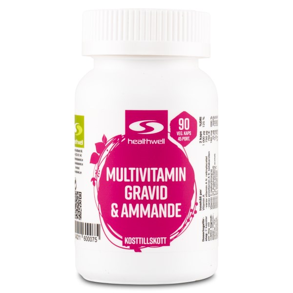 Healthwell Multivitamin Gravid & Ammende, 90 kapsler