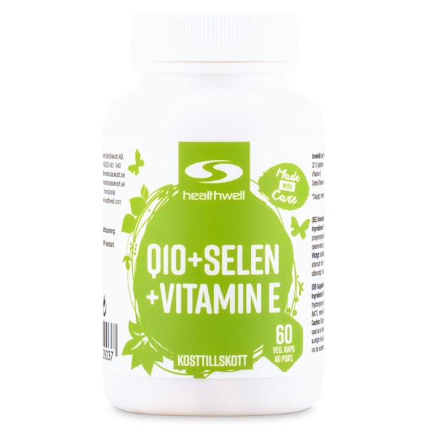 Healthwell Q10 + Selen + Vitamin E, 60 kapsler