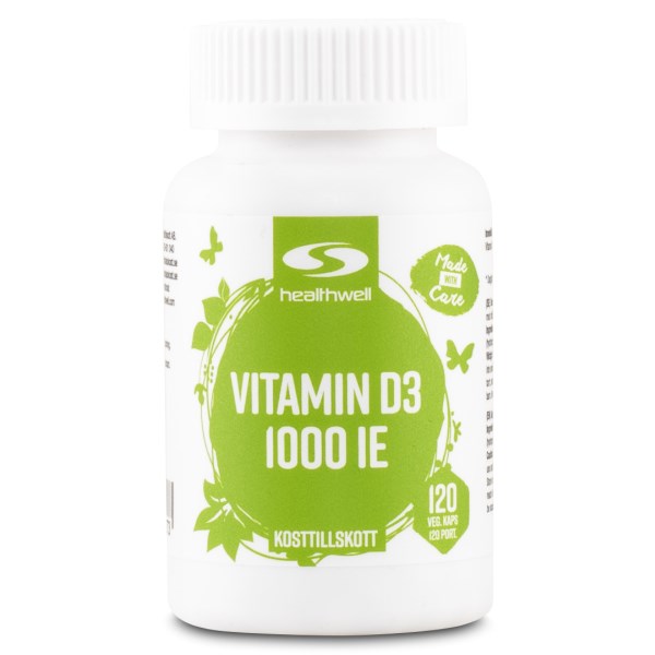 Vitamin D3 1000 IE, 120 kapsler billede
