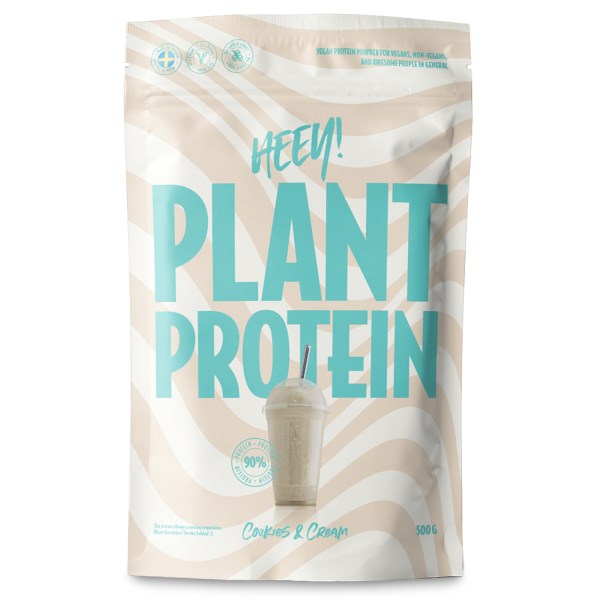 Its Heey Vegansk Protein, Cookies & Cream, 500 g billede