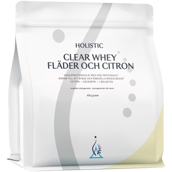 Holistic Clear Whey Protein, Hylde og Citron, 400 g