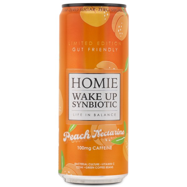 Homie Wake Up Synbiotic, Peach Nectarine, 1 stk billede