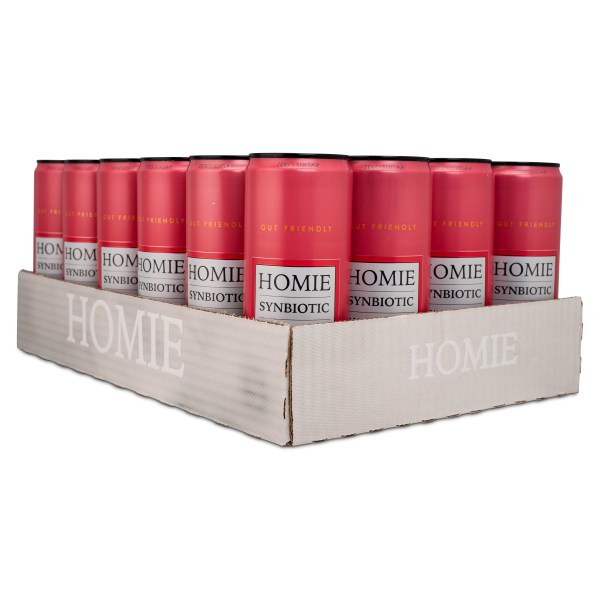Homie Wake Up Synbiotic, Strawberry Lemonade, 24-pak